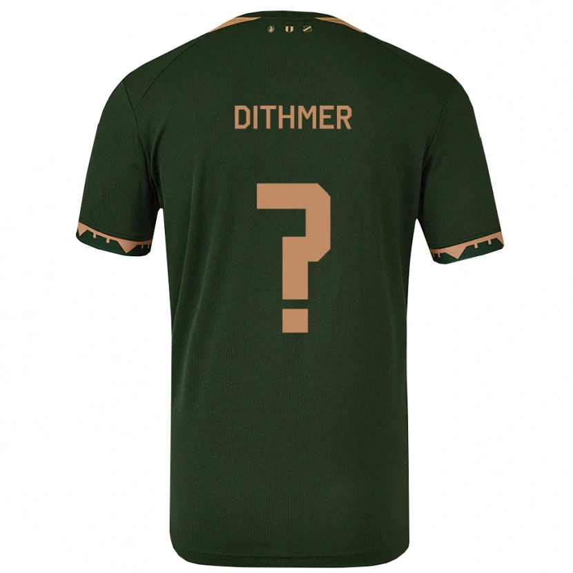 Danxen Barn Andreas Dithmer #0 Grön Guld Bortatröja Matchtröjor 2025/26 Tröjor T-Tröja