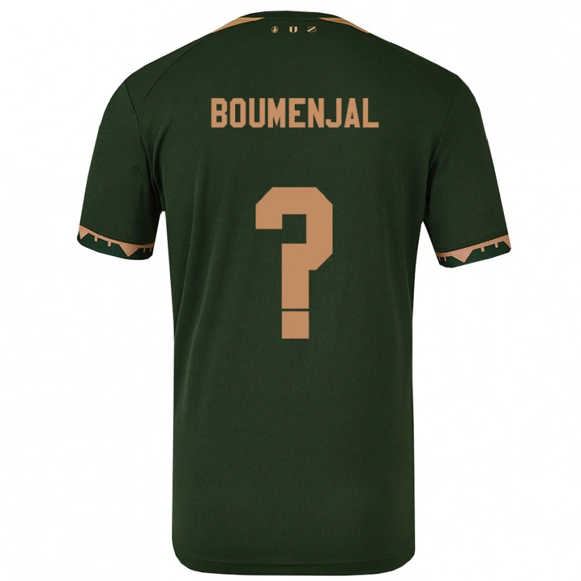 Danxen Barn Achraf Boumenjal #0 Grön Guld Bortatröja Matchtröjor 2025/26 Tröjor T-Tröja