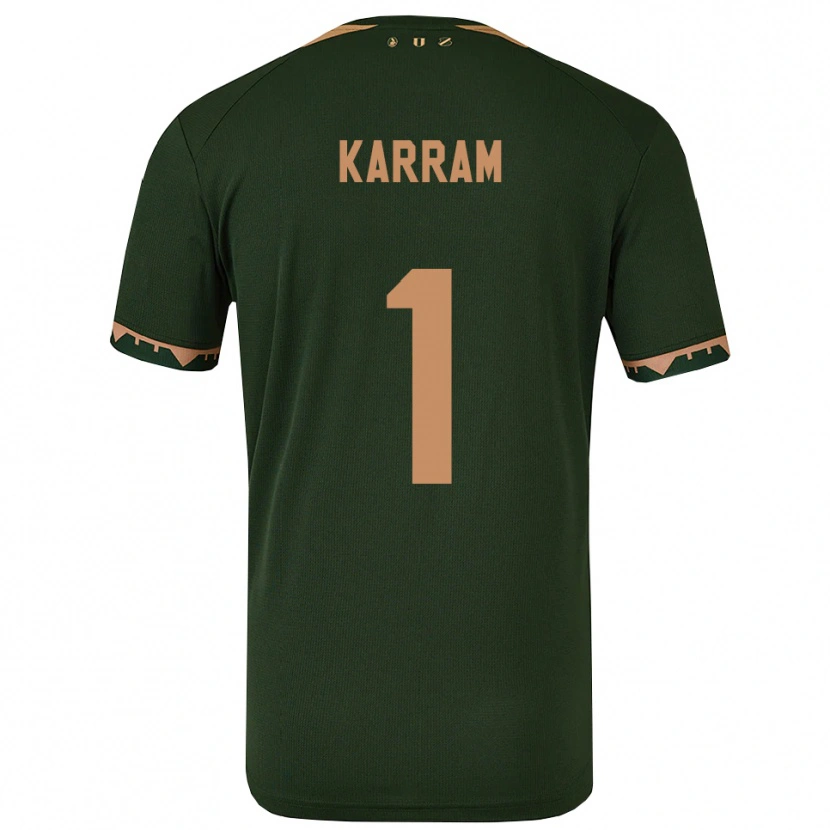 Danxen Barn Faris Karram #1 Grön Guld Bortatröja Matchtröjor 2025/26 Tröjor T-Tröja