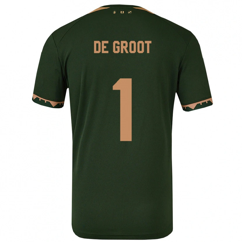 Danxen Barn Jasmijn De Groot #1 Grön Guld Bortatröja Matchtröjor 2025/26 Tröjor T-Tröja