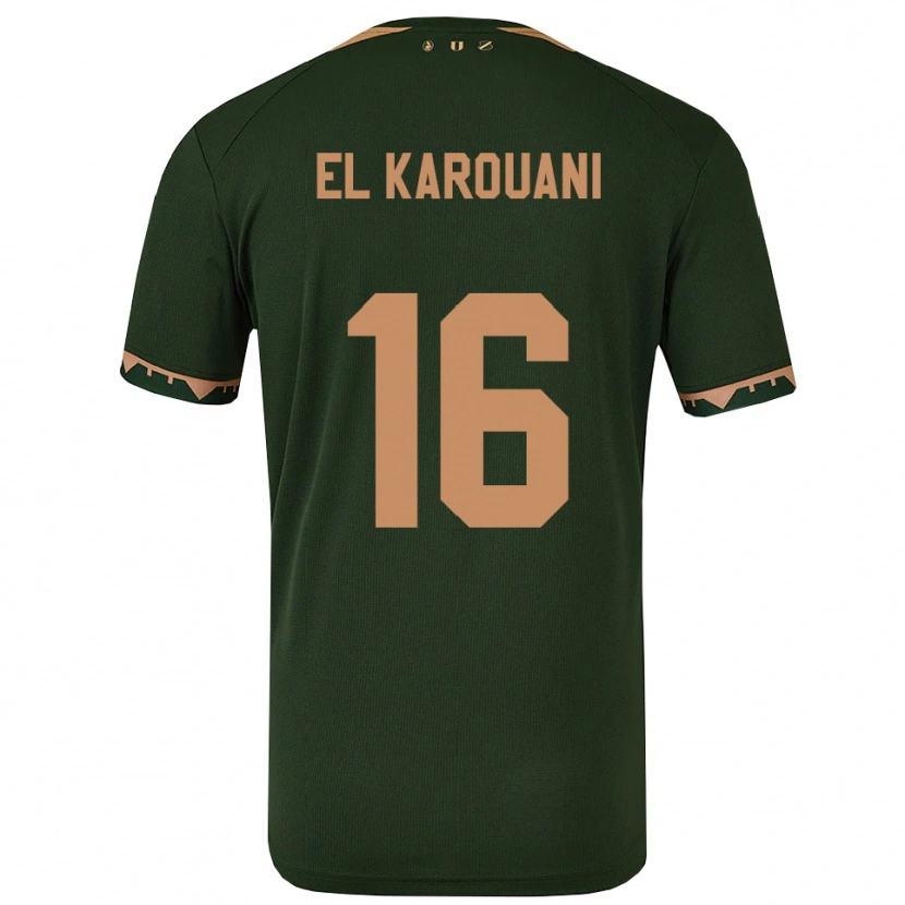 Danxen Barn Souffian El Karouani #16 Grön Guld Bortatröja Matchtröjor 2025/26 Tröjor T-Tröja