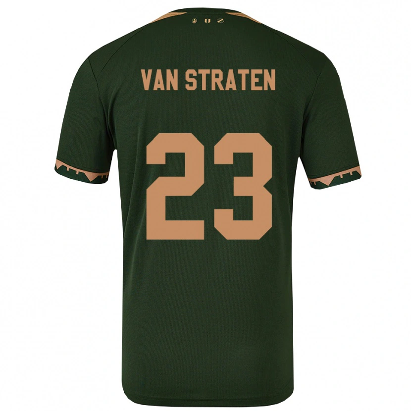 Danxen Barn Dieke Van Straten #23 Grön Guld Bortatröja Matchtröjor 2025/26 Tröjor T-Tröja