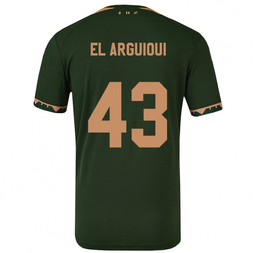 Danxen Barn Rafik El Arguioui #43 Grön Guld Bortatröja Matchtröjor 2025/26 Tröjor T-Tröja