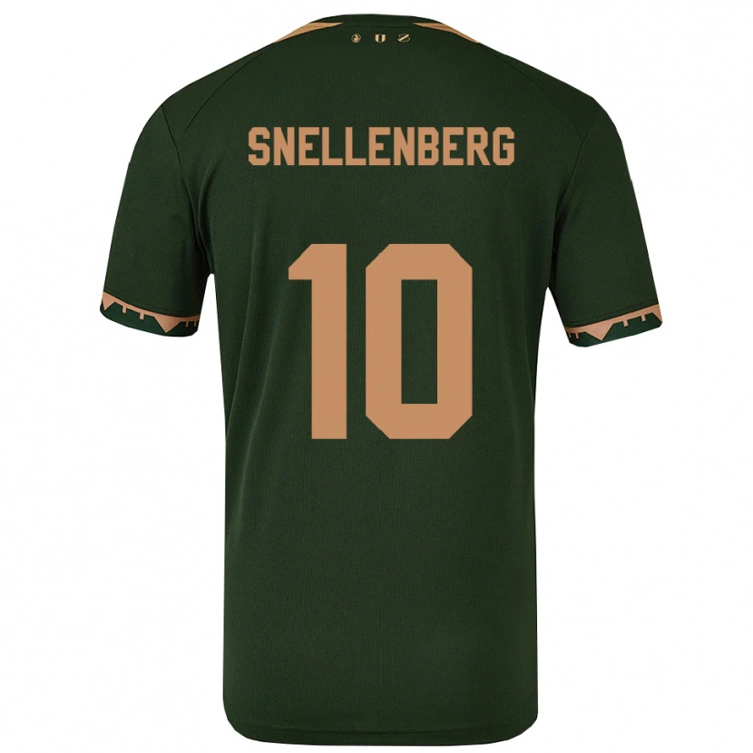 Danxen Barn Maxime Snellenberg #10 Grön Guld Bortatröja Matchtröjor 2025/26 Tröjor T-Tröja