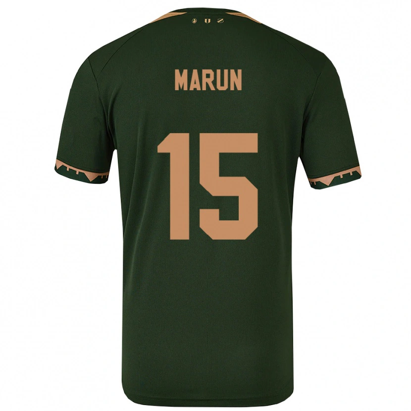 Danxen Barn Pedro Marun #15 Grön Guld Bortatröja Matchtröjor 2025/26 Tröjor T-Tröja