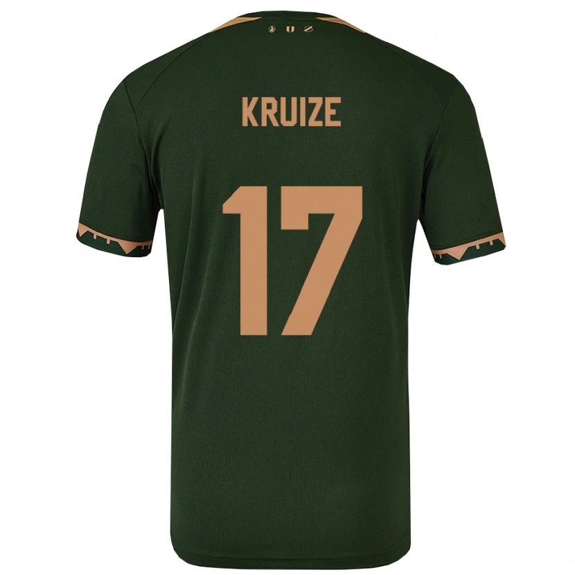 Danxen Barn Elisha Kruize #17 Grön Guld Bortatröja Matchtröjor 2025/26 Tröjor T-Tröja