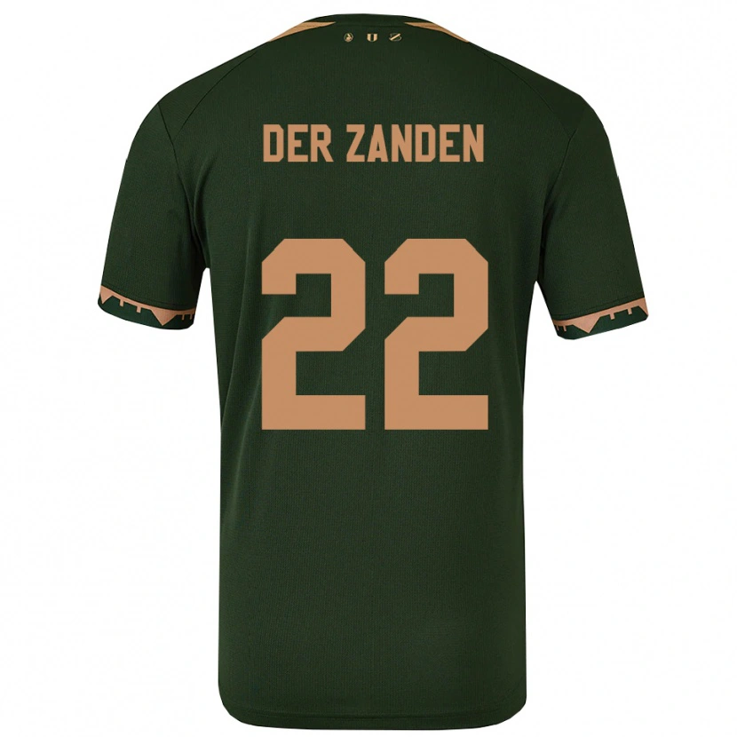 Danxen Barn Iise Van Der Zanden #22 Grön Guld Bortatröja Matchtröjor 2025/26 Tröjor T-Tröja