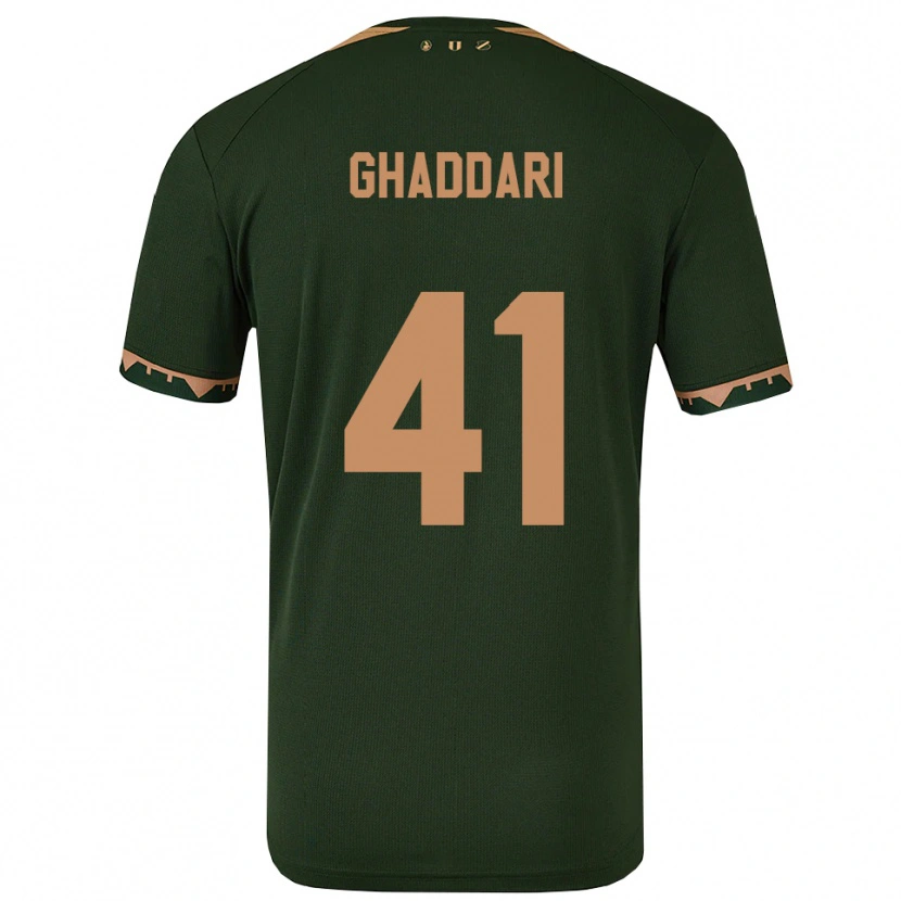 Danxen Barn Massien Ghaddari #41 Grön Guld Bortatröja Matchtröjor 2025/26 Tröjor T-Tröja