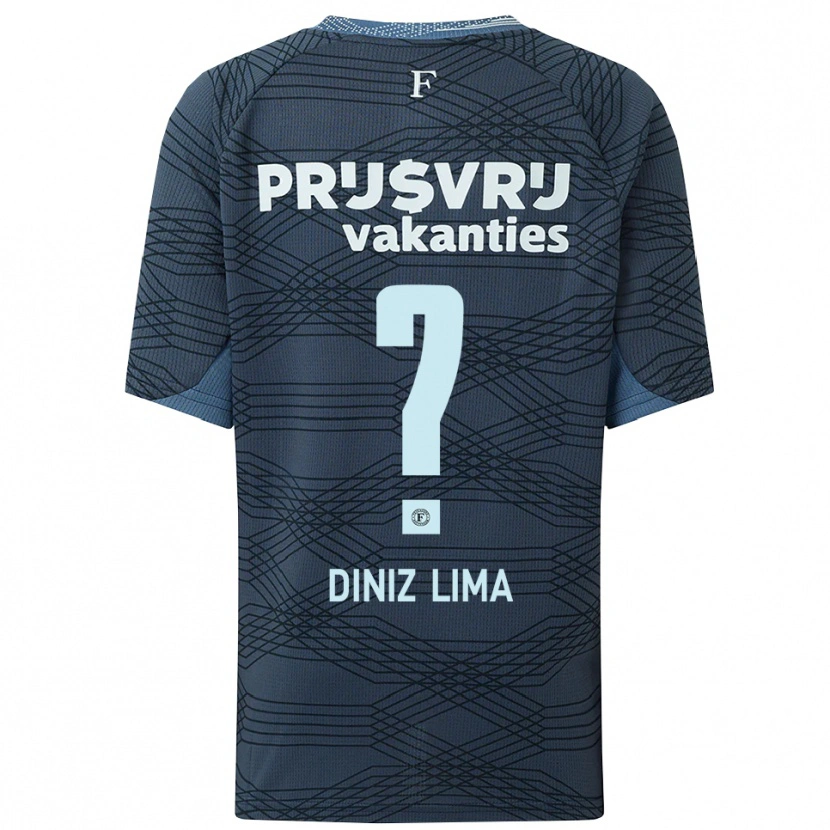 Danxen Barn Lucas Diniz Lima #0 Svart Grå Bortatröja Matchtröjor 2025/26 Tröjor T-Tröja