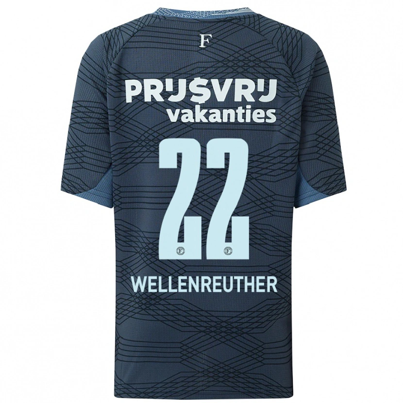 Danxen Barn Timon Wellenreuther #22 Svart Grå Bortatröja Matchtröjor 2025/26 Tröjor T-Tröja