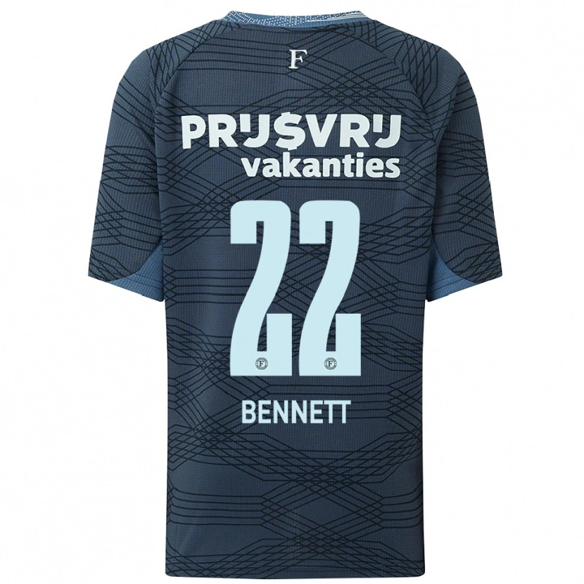 Danxen Barn Walter Bennett #22 Svart Grå Bortatröja Matchtröjor 2025/26 Tröjor T-Tröja
