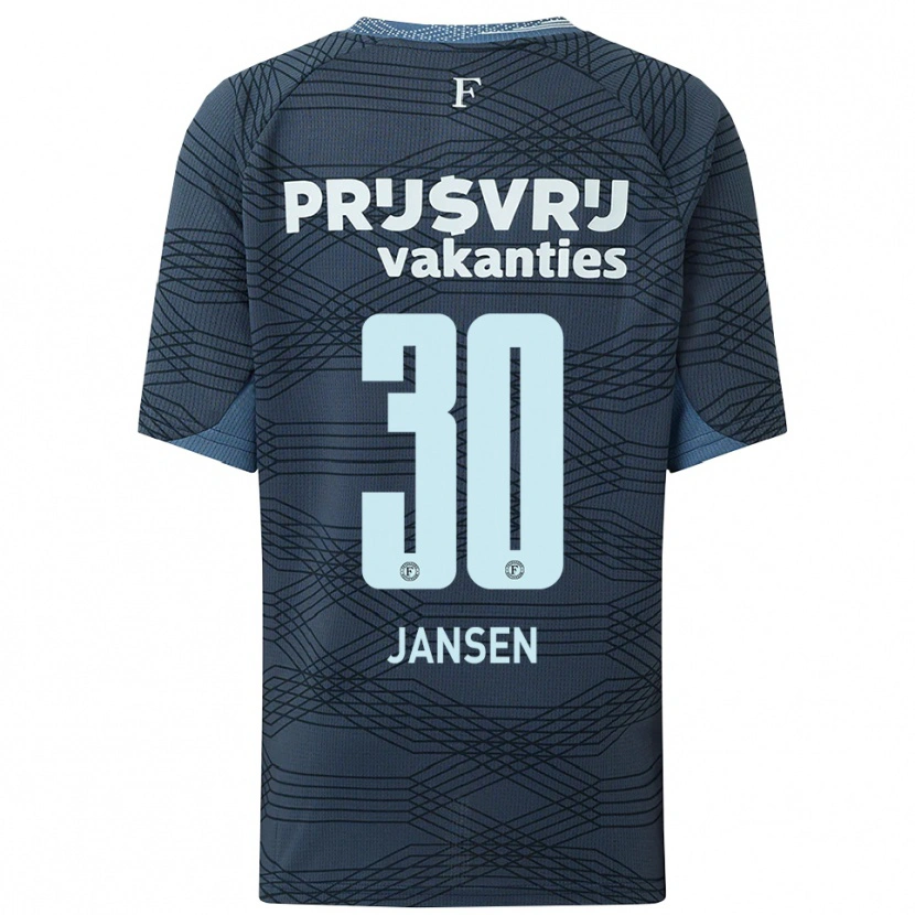 Danxen Barn Thijs Jansen #30 Svart Grå Bortatröja Matchtröjor 2025/26 Tröjor T-Tröja