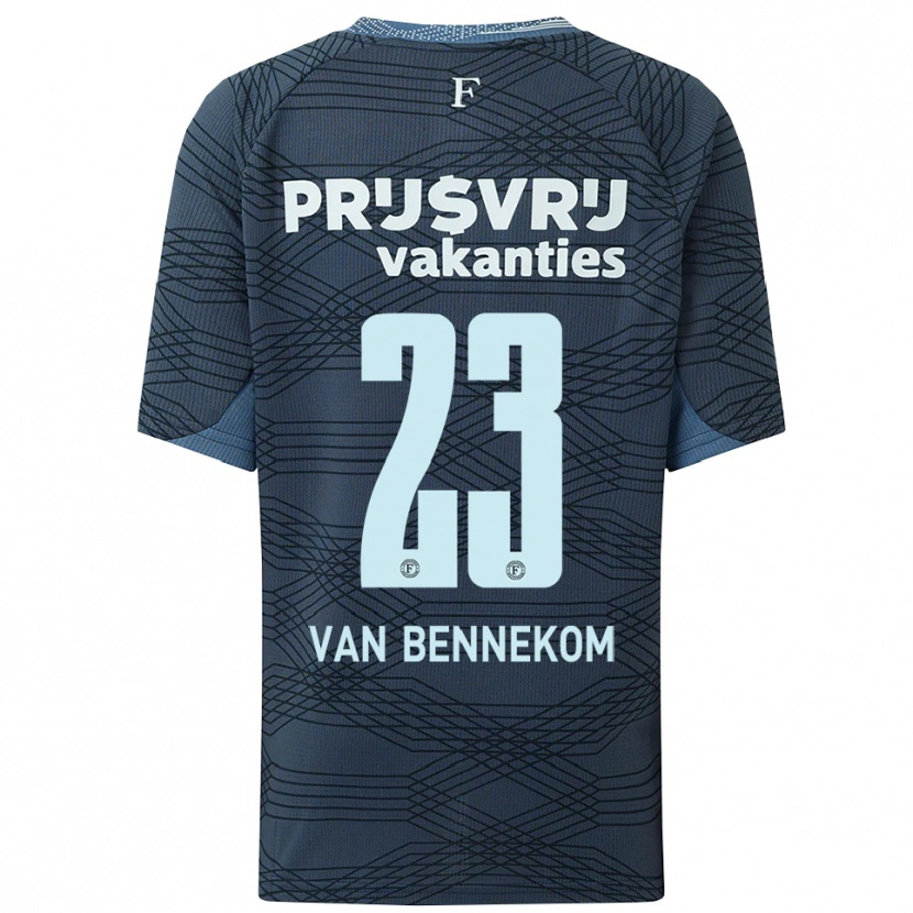 Danxen Barn Duron Van Bennekom #23 Svart Grå Bortatröja Matchtröjor 2025/26 Tröjor T-Tröja