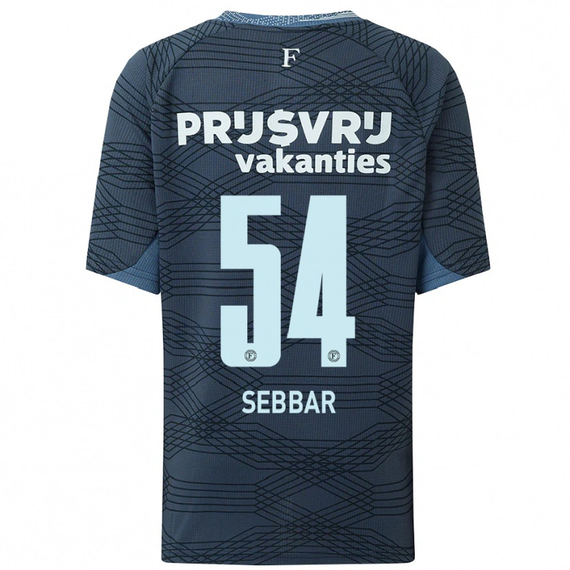 Danxen Barn Marouane Sebbar #54 Svart Grå Bortatröja Matchtröjor 2025/26 Tröjor T-Tröja