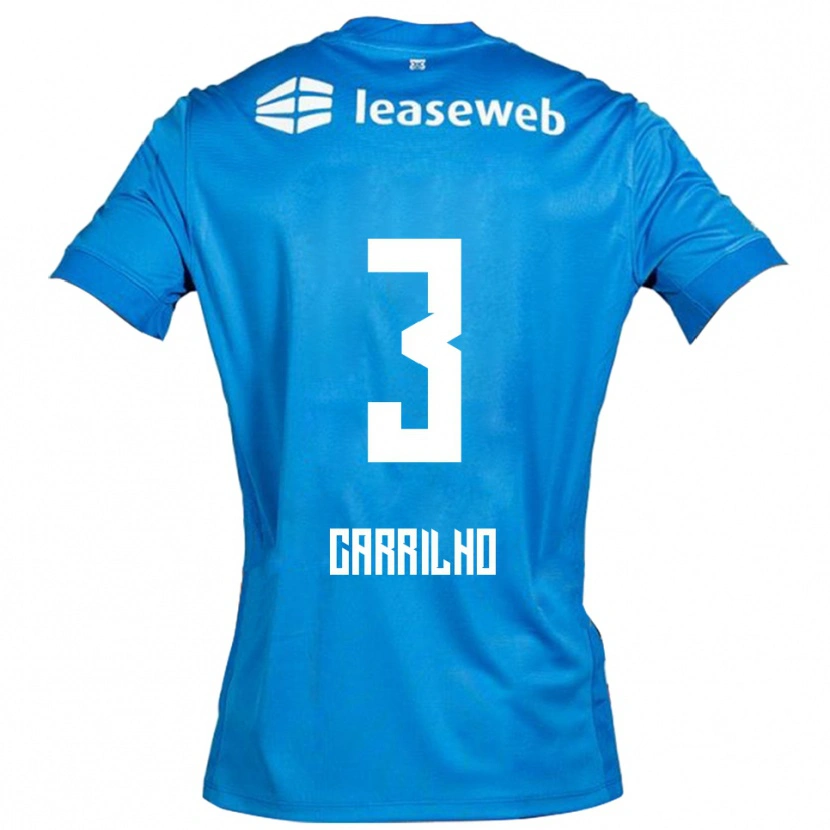 Danxen Barn Calvin Carrilho #3 Blå Vit Bortatröja Matchtröjor 2025/26 Tröjor T-Tröja