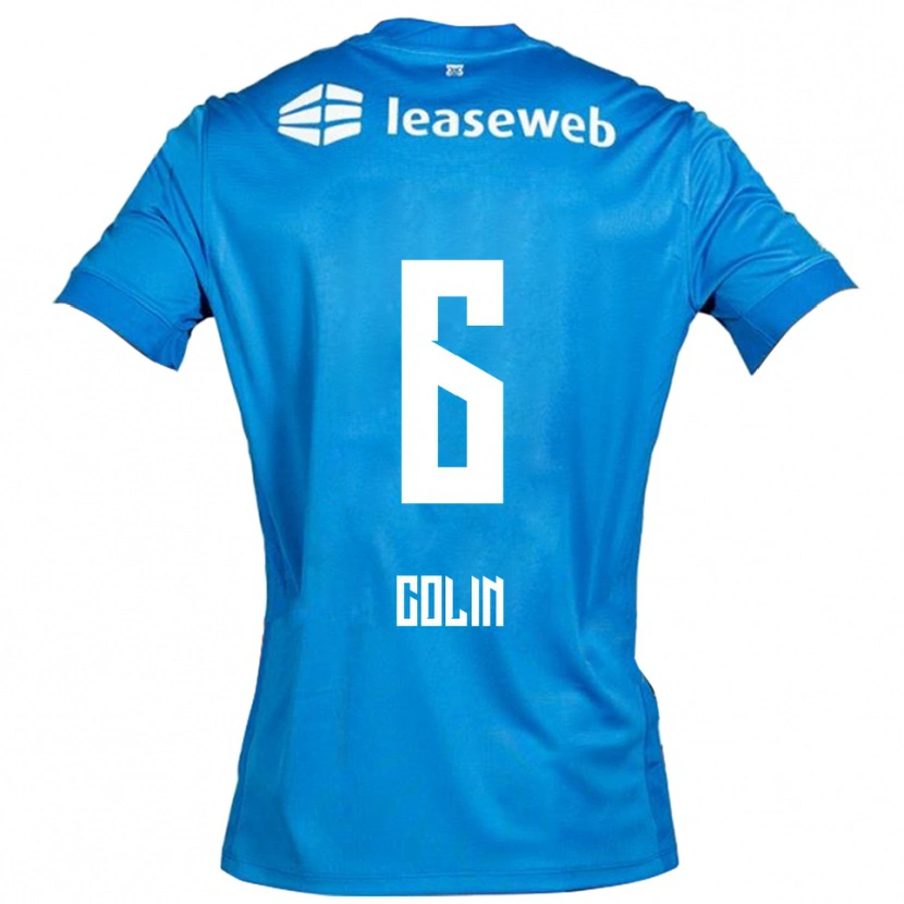 Danxen Barn Isa Colin #6 Blå Vit Bortatröja Matchtröjor 2025/26 Tröjor T-Tröja
