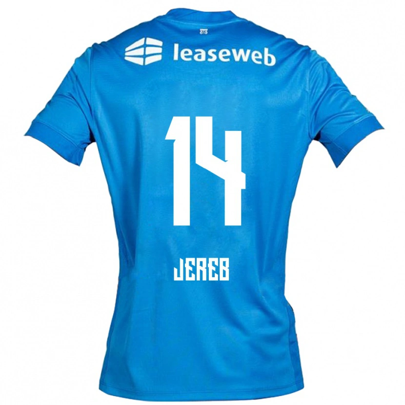 Danxen Barn David Jereb #14 Blå Vit Bortatröja Matchtröjor 2025/26 Tröjor T-Tröja