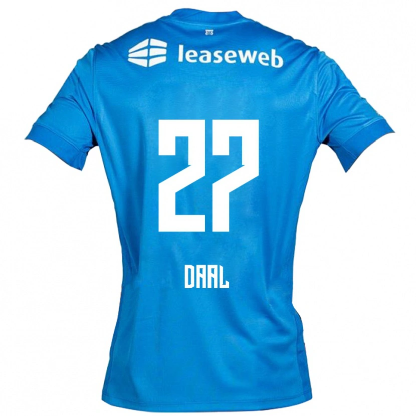 Danxen Barn Ro-Zangelo Daal #27 Blå Vit Bortatröja Matchtröjor 2025/26 Tröjor T-Tröja