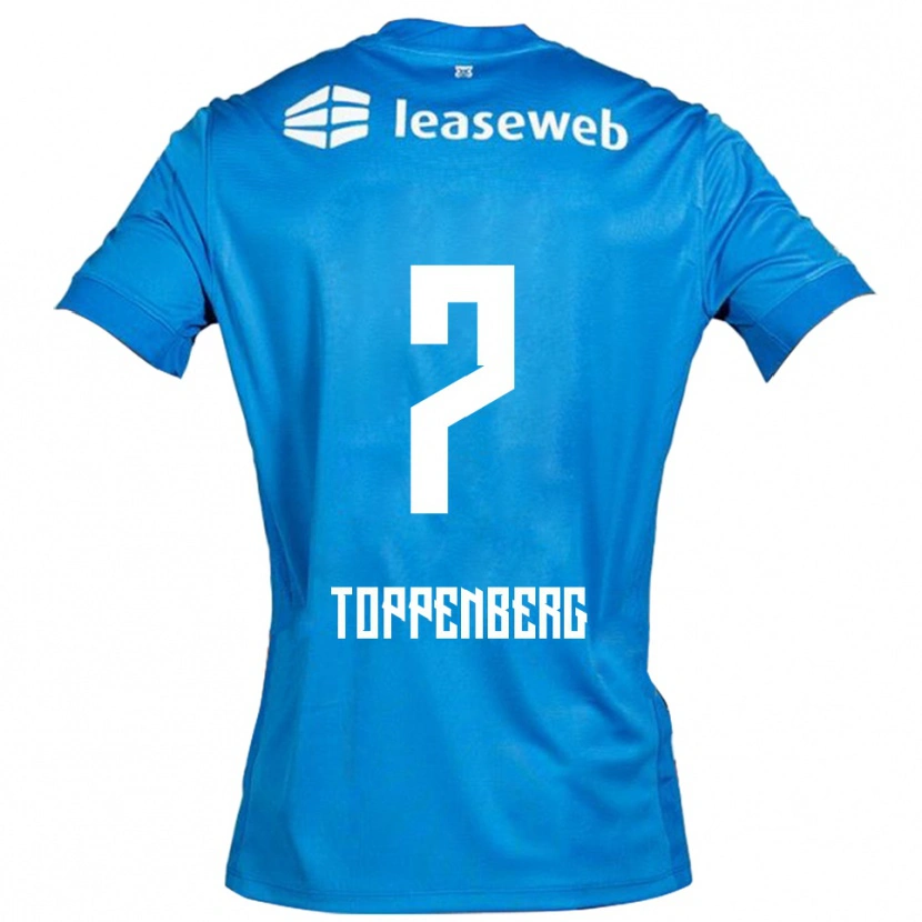 Danxen Barn Kevin Toppenberg #7 Blå Vit Bortatröja Matchtröjor 2025/26 Tröjor T-Tröja