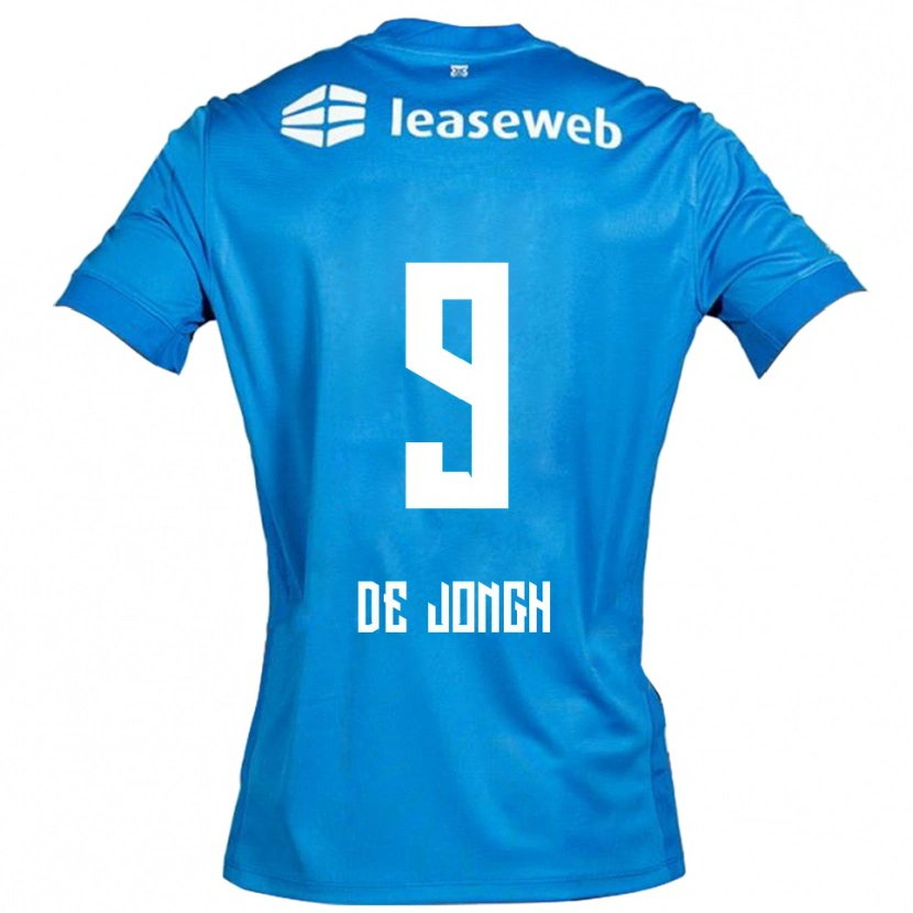 Danxen Barn Iain De Jongh #9 Blå Vit Bortatröja Matchtröjor 2025/26 Tröjor T-Tröja