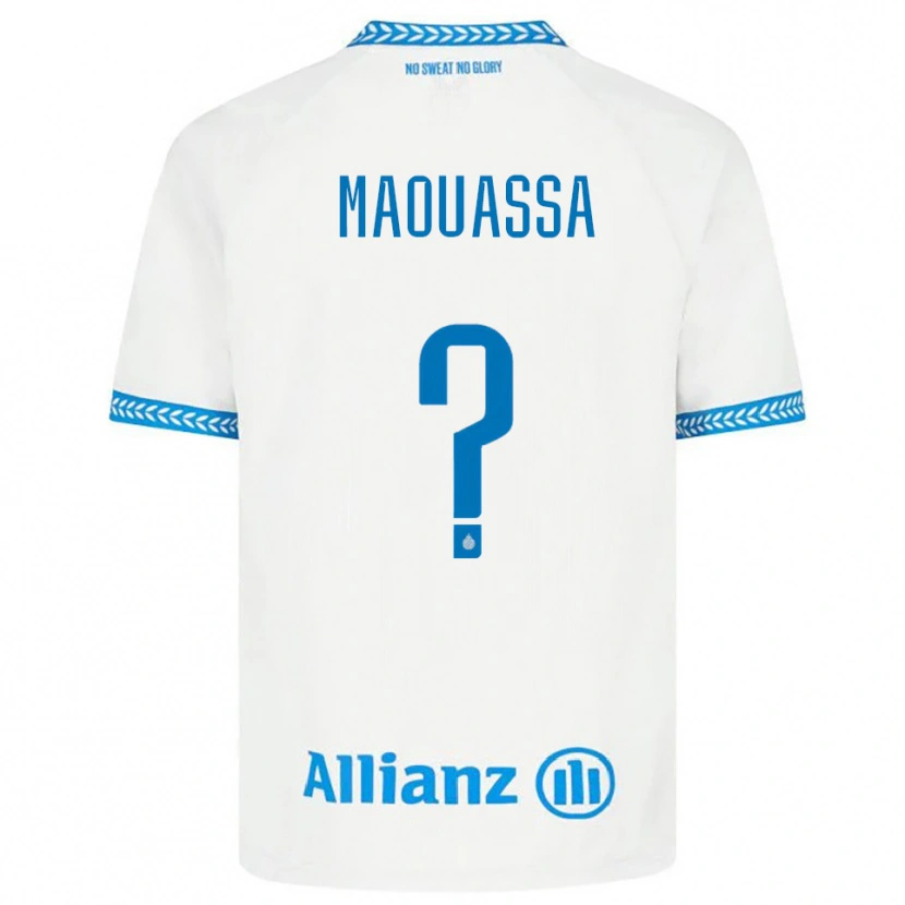Danxen Barn Faitout Maouassa #0 Blå Vit Bortatröja Matchtröjor 2025/26 Tröjor T-Tröja