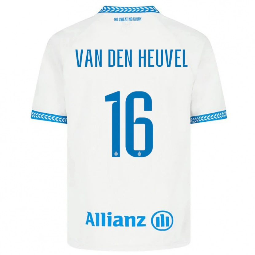 Danxen Barn Dani Van Den Heuvel #16 Blå Vit Bortatröja Matchtröjor 2025/26 Tröjor T-Tröja