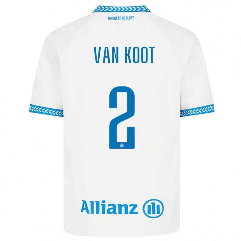 Danxen Barn Moïsa Van Koot #2 Blå Vit Bortatröja Matchtröjor 2025/26 Tröjor T-Tröja