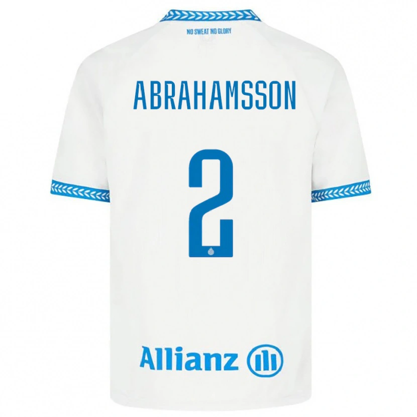 Danxen Barn Sejde Abrahamsson #2 Blå Vit Bortatröja Matchtröjor 2025/26 Tröjor T-Tröja