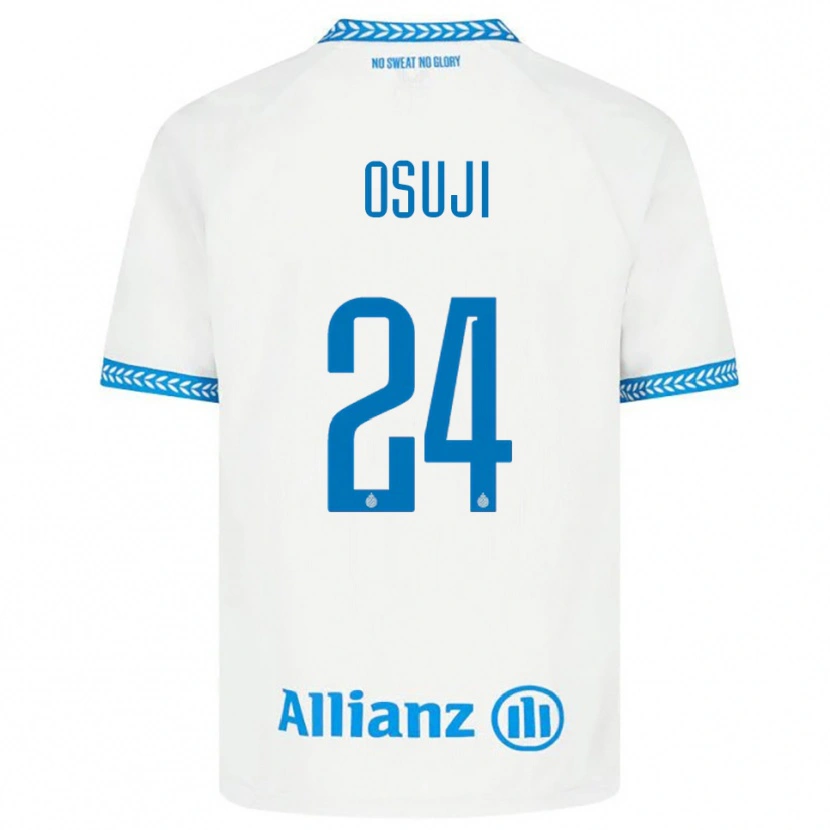 Danxen Barn Vince Osuji #24 Blå Vit Bortatröja Matchtröjor 2025/26 Tröjor T-Tröja