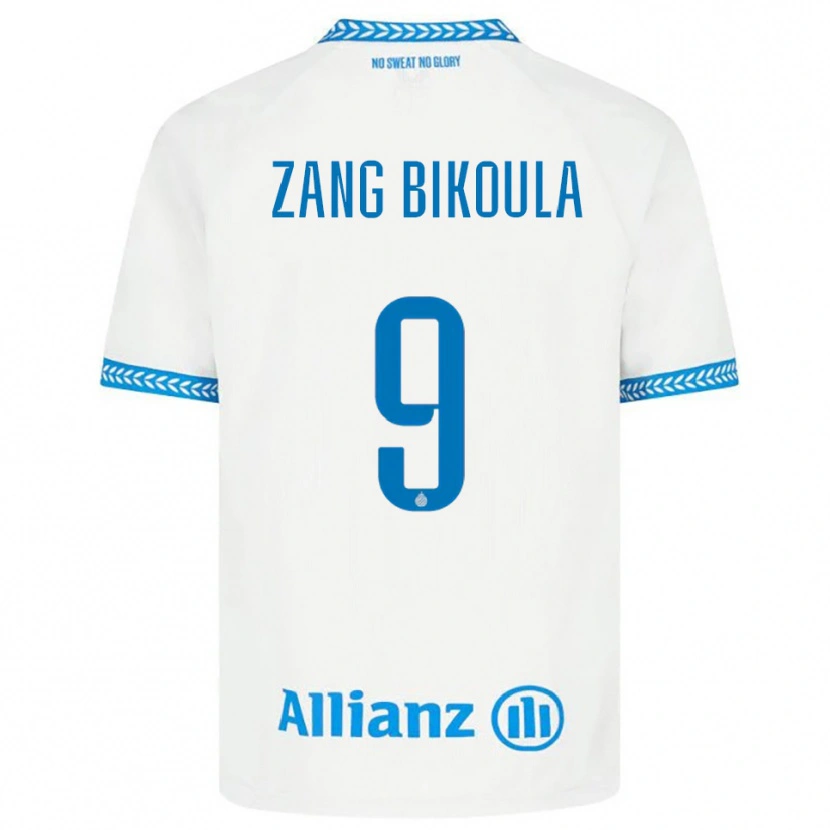 Danxen Barn Véronique Zang Bikoula #9 Blå Vit Bortatröja Matchtröjor 2025/26 Tröjor T-Tröja