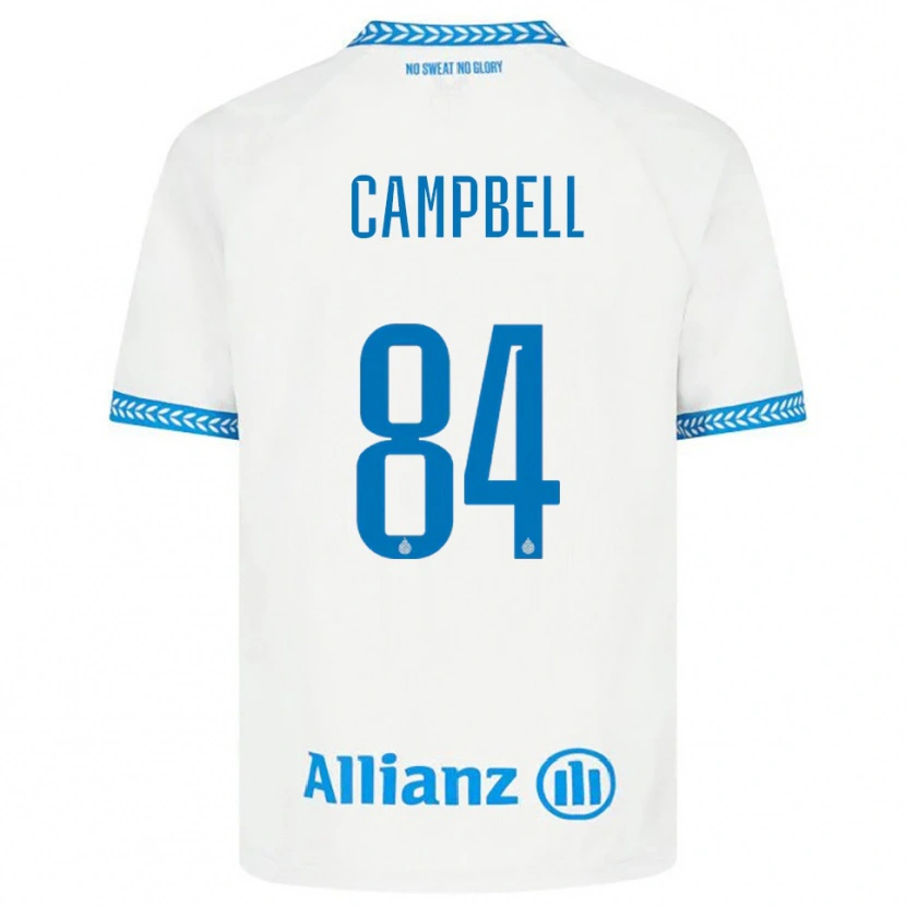 Danxen Barn Shandre Campbell #84 Blå Vit Bortatröja Matchtröjor 2025/26 Tröjor T-Tröja
