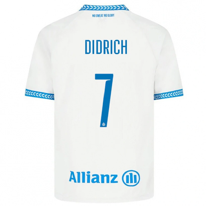 Danxen Barn Brian Didrich #7 Blå Vit Bortatröja Matchtröjor 2025/26 Tröjor T-Tröja