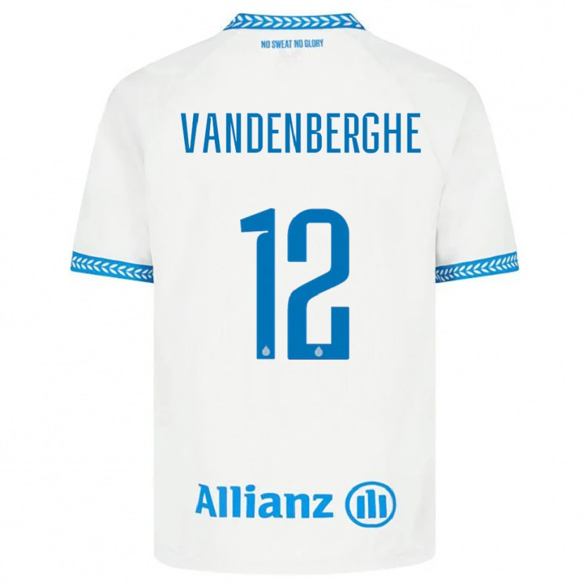 Danxen Barn Xander Vandenberghe #12 Blå Vit Bortatröja Matchtröjor 2025/26 Tröjor T-Tröja
