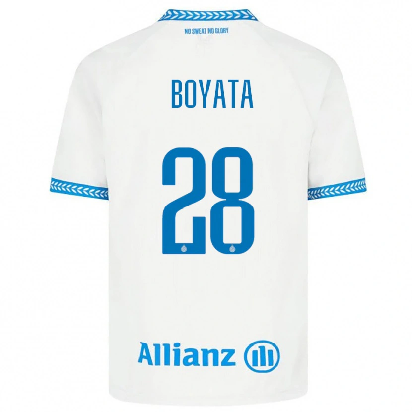 Danxen Barn Dedryck Boyata #28 Blå Vit Bortatröja Matchtröjor 2025/26 Tröjor T-Tröja