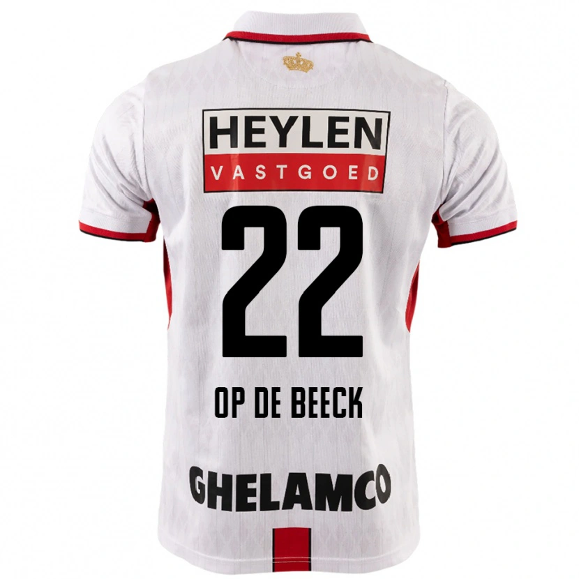 Danxen Barn Gregg Op De Beeck #22 Vit Röd Bortatröja Matchtröjor 2025/26 Tröjor T-Tröja