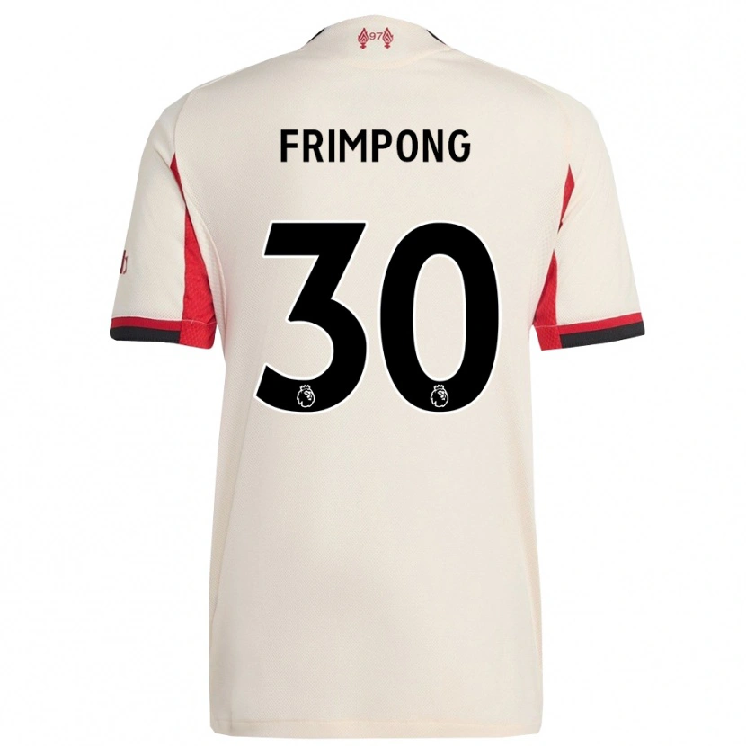 Danxen Barn Jeremie Frimpong #30 Vit Svart Bortatröja Matchtröjor 2025/26 Tröjor T-Tröja