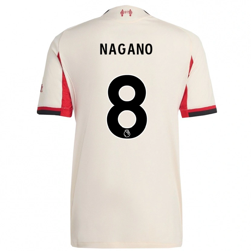 Danxen Barn Fūka Nagano #8 Vit Svart Bortatröja Matchtröjor 2025/26 Tröjor T-Tröja