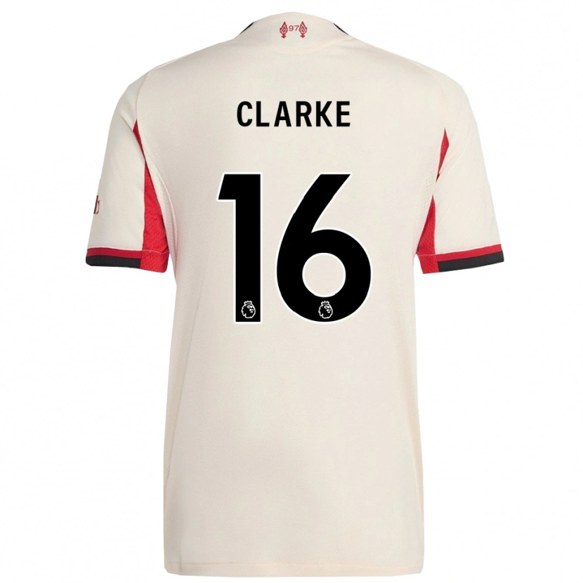 Danxen Barn Lucas Clarke #16 Vit Svart Bortatröja Matchtröjor 2025/26 Tröjor T-Tröja