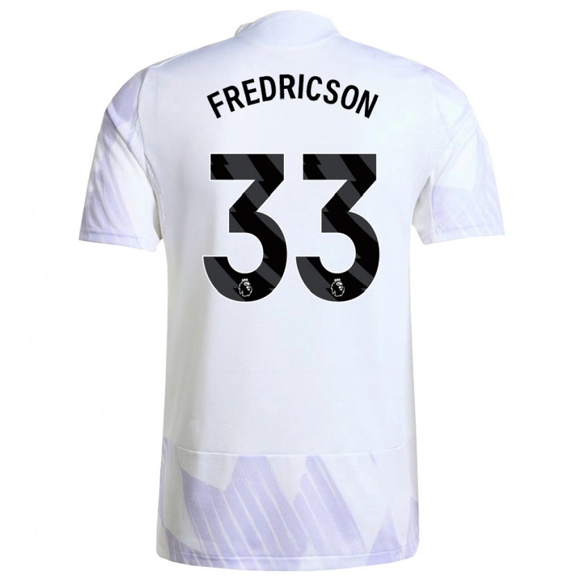 Danxen Barn Tyler Fredricson #33 Vit Lila Lila Bortatröja Matchtröjor 2025/26 Tröjor T-Tröja