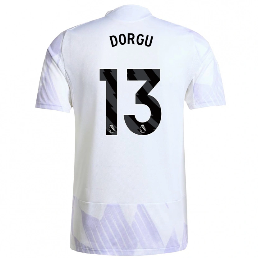 Danxen Barn Patrick Dorgu #13 Vit Lila Lila Bortatröja Matchtröjor 2025/26 Tröjor T-Tröja