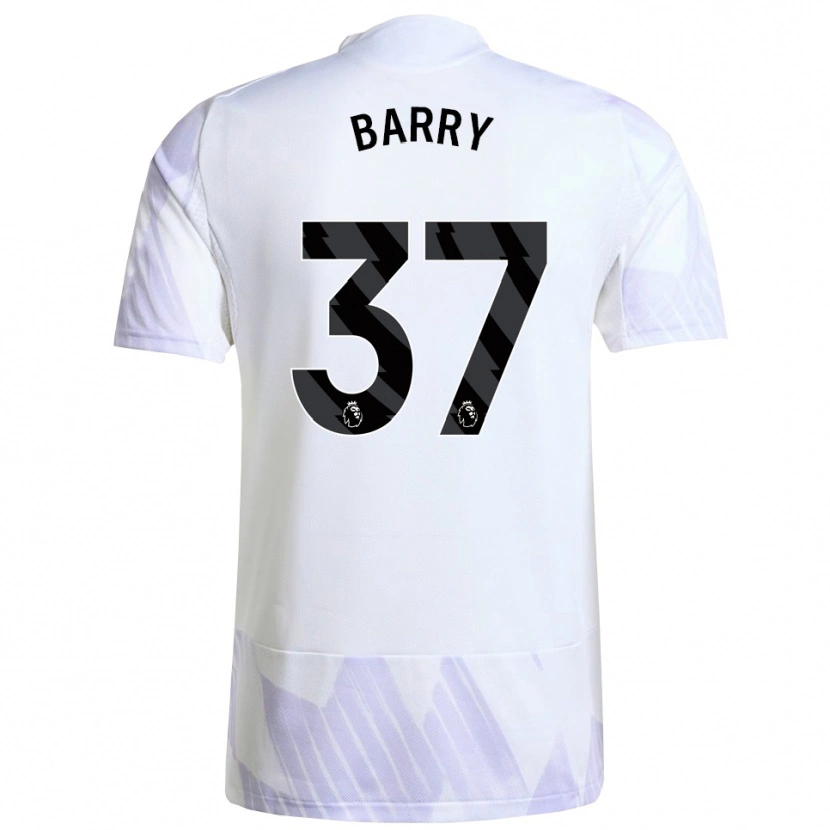Danxen Barn Keira Barry #37 Vit Lila Lila Bortatröja Matchtröjor 2025/26 Tröjor T-Tröja
