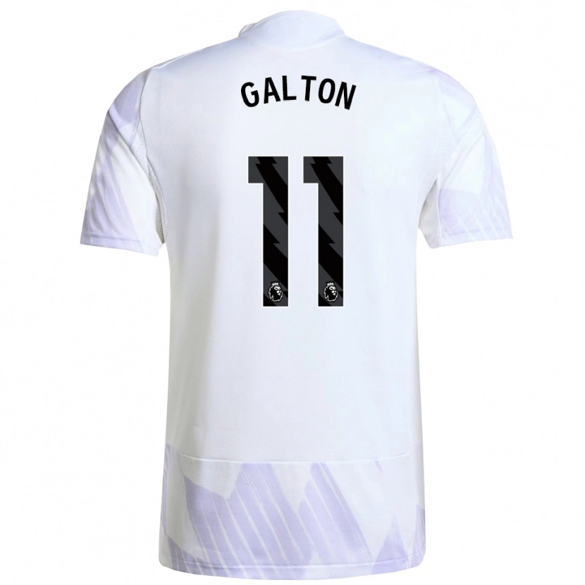 Danxen Barn Leah Galton #11 Vit Lila Lila Bortatröja Matchtröjor 2025/26 Tröjor T-Tröja