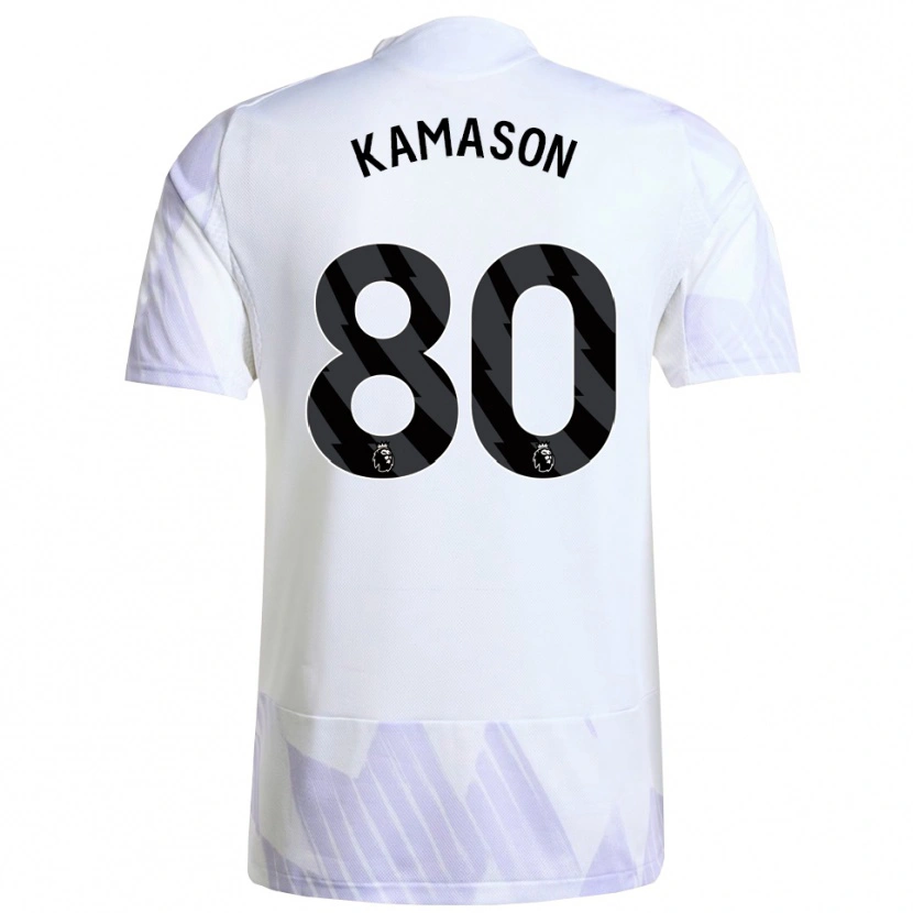 Danxen Barn Jaydan Kamason #80 Vit Lila Lila Bortatröja Matchtröjor 2025/26 Tröjor T-Tröja