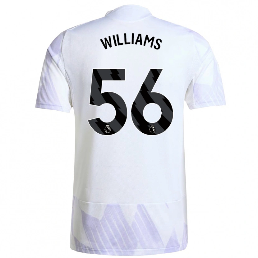 Danxen Barn Ethan Williams #56 Vit Lila Lila Bortatröja Matchtröjor 2025/26 Tröjor T-Tröja