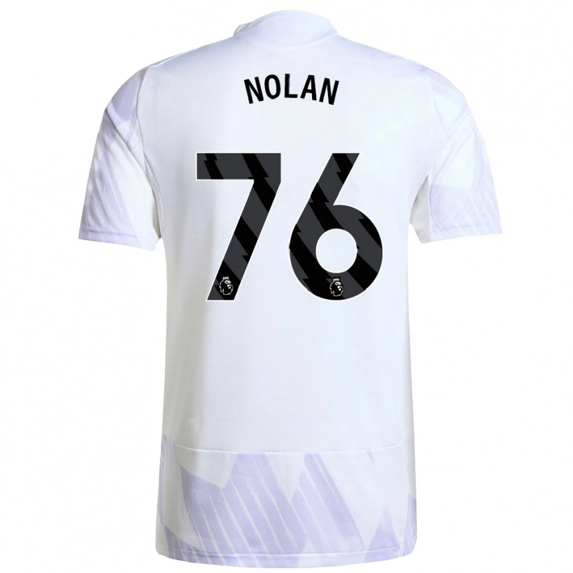 Danxen Barn James Nolan #76 Vit Lila Lila Bortatröja Matchtröjor 2025/26 Tröjor T-Tröja