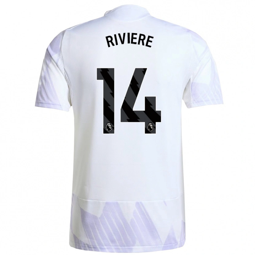 Danxen Barn Jayde Riviere #14 Vit Lila Lila Bortatröja Matchtröjor 2025/26 Tröjor T-Tröja