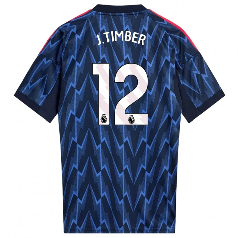Danxen Barn Jurrien Timber #12 Marinblå Röd Bortatröja Matchtröjor 2025/26 Tröjor T-Tröja
