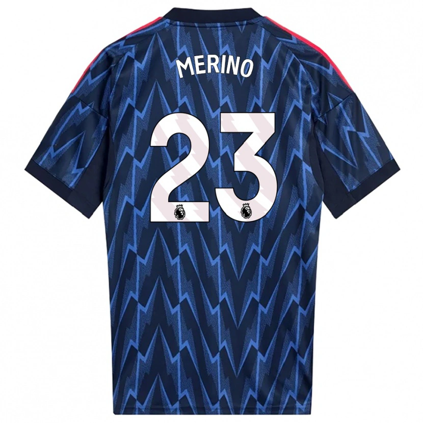 Danxen Barn Mikel Merino #23 Marinblå Röd Bortatröja Matchtröjor 2025/26 Tröjor T-Tröja