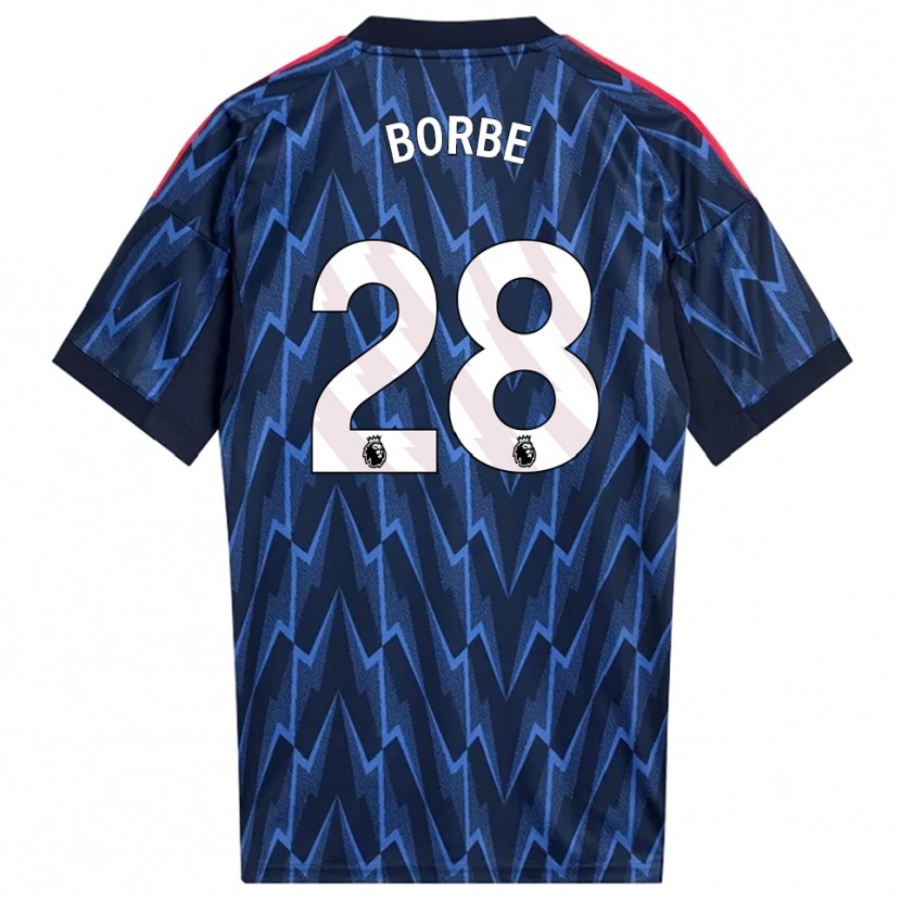 Danxen Barn Anneke Borbe #28 Marinblå Röd Bortatröja Matchtröjor 2025/26 Tröjor T-Tröja