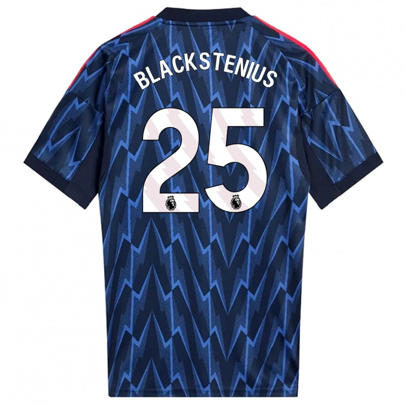 Danxen Barn Stina Blackstenius #25 Marinblå Röd Bortatröja Matchtröjor 2025/26 Tröjor T-Tröja